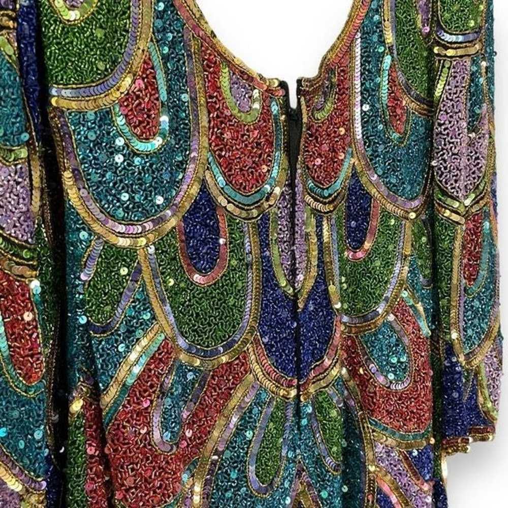 Vintage Creative Creations Silk Beaded Sequin Tas… - image 8