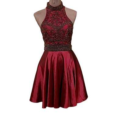 Sherri Hill 2 piece maroon dress - image 1