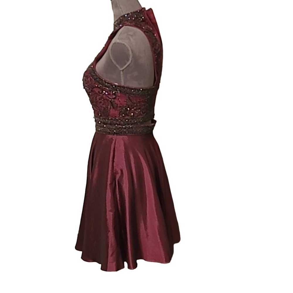 Sherri Hill 2 piece maroon dress - image 3
