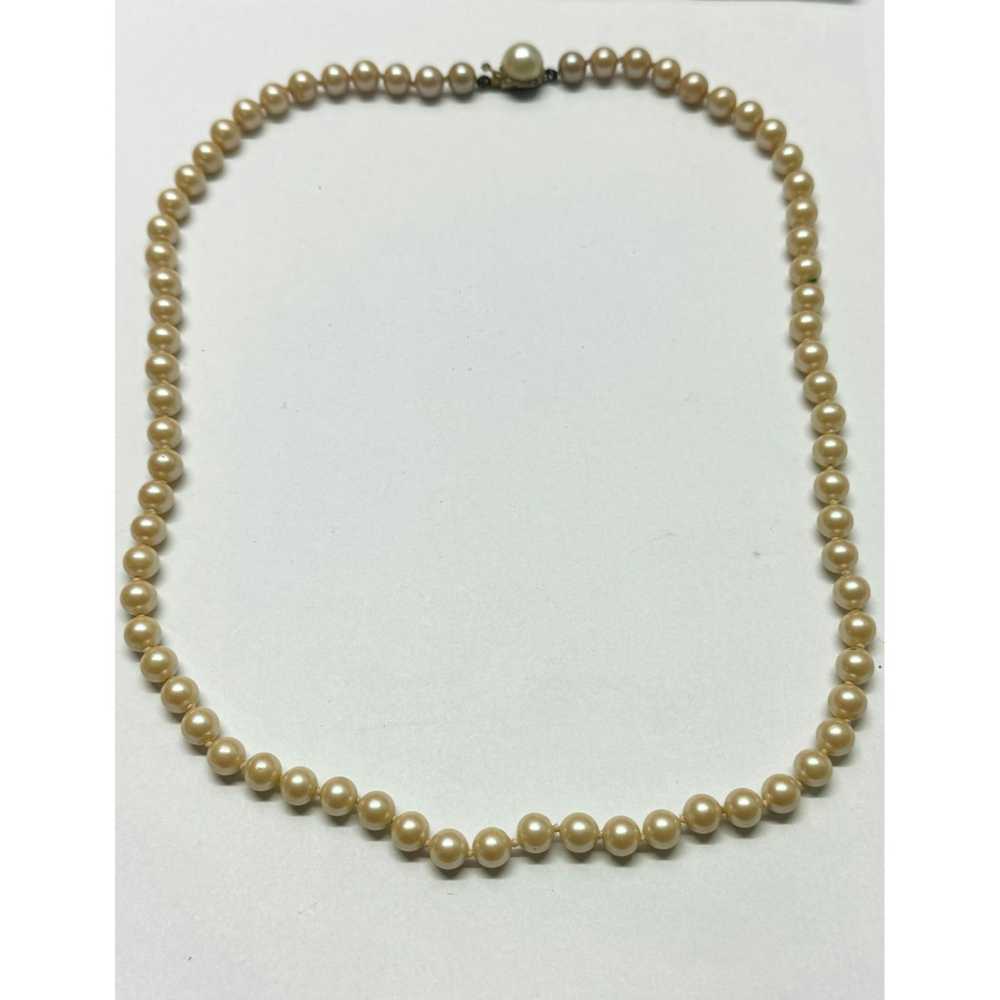 Vintage Vintage faux pearl beaded necklace - image 2