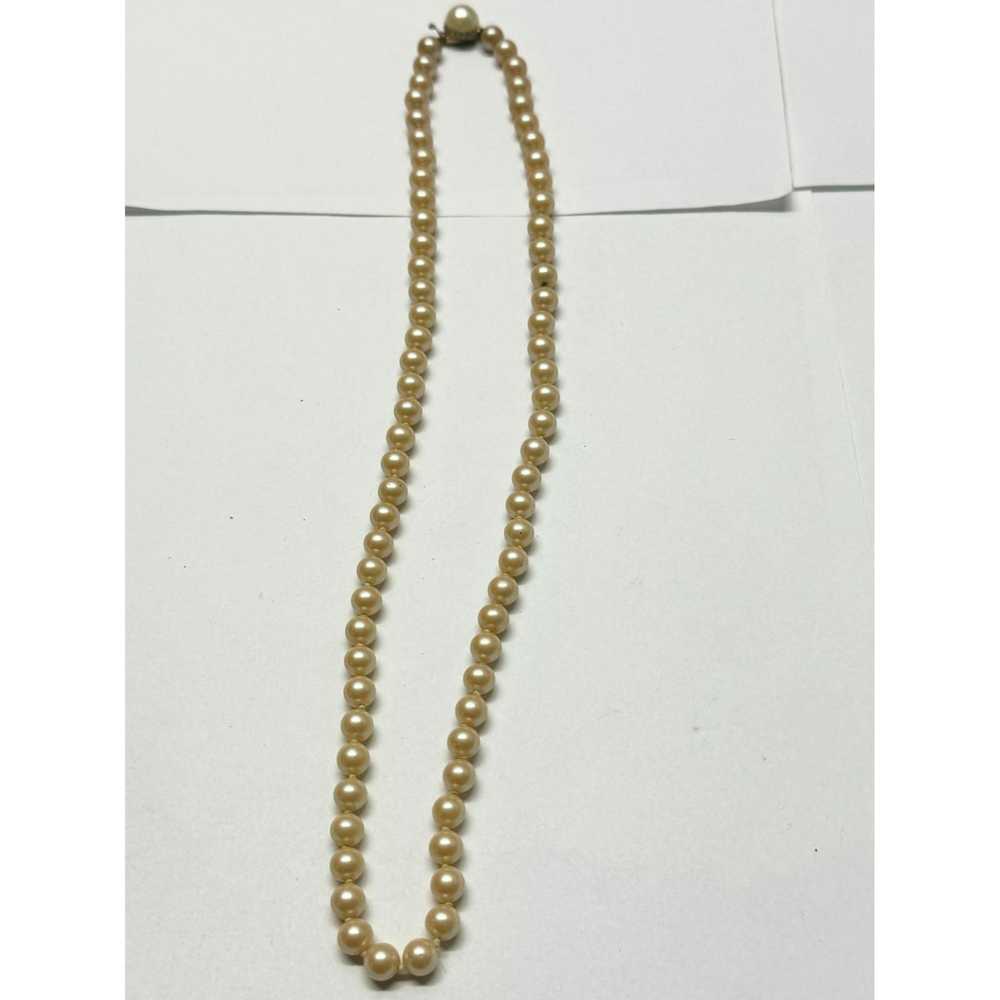 Vintage Vintage faux pearl beaded necklace - image 4