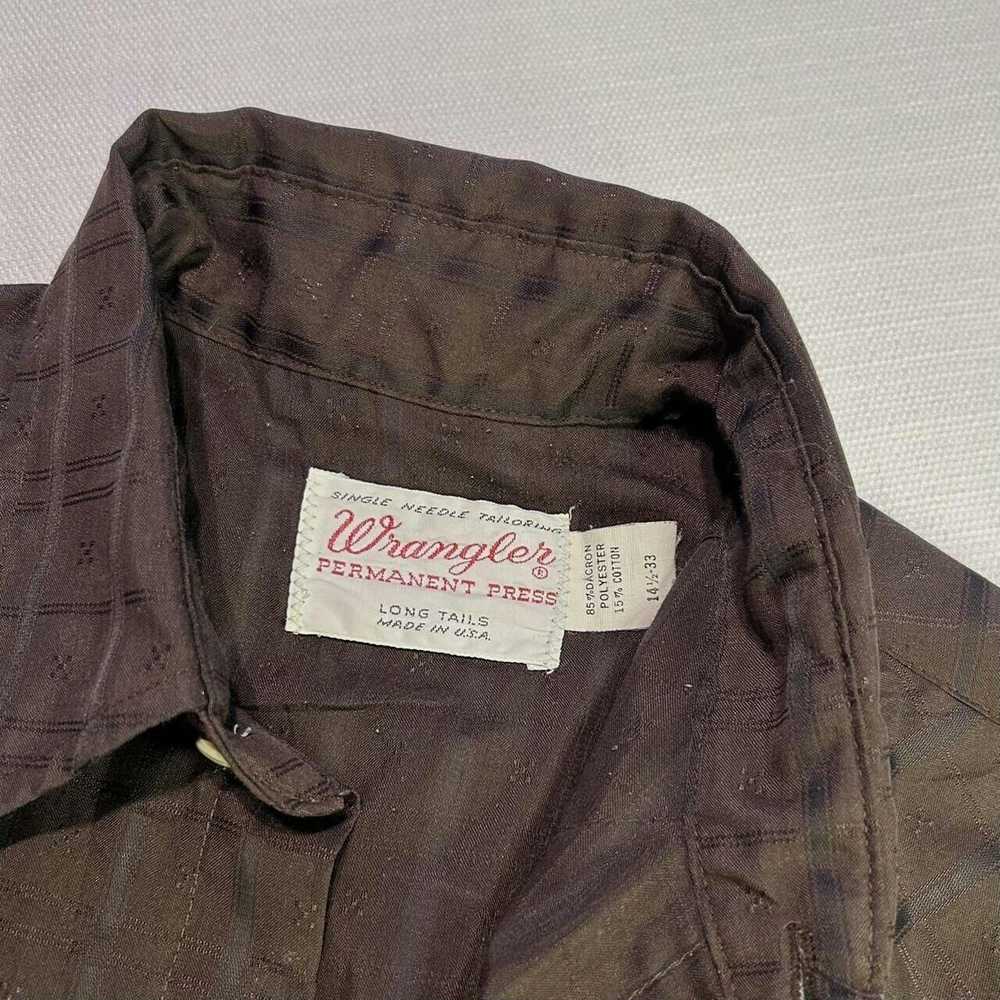 Wrangler Vintage Wrangler 70's western shirt long… - image 3