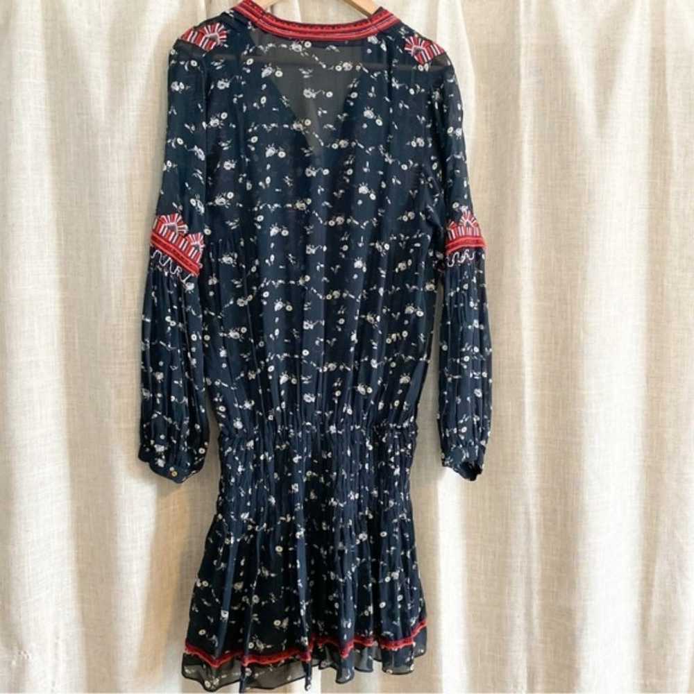 Ulla Johnson Gita 100% Silk Mini Dress Smocked Dr… - image 7