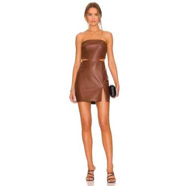 Amanda Uprichard Kloss Mini Dress Strapless in Br… - image 1