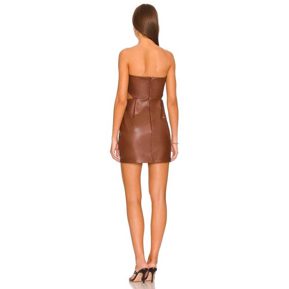 Amanda Uprichard Kloss Mini Dress Strapless in Br… - image 2