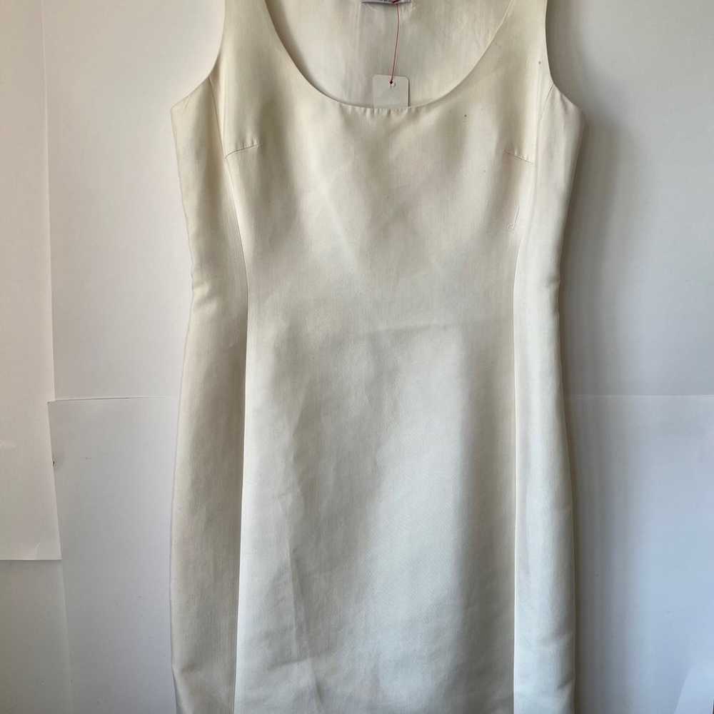 Vintage Prada off white shift dress - image 1