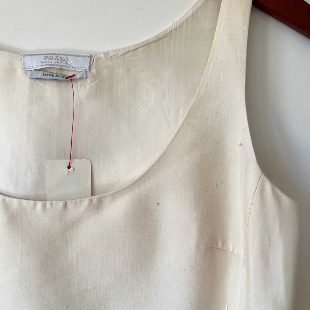 Vintage Prada off white shift dress - image 4