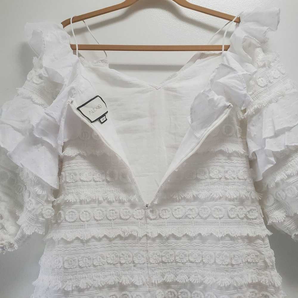 Alexis Calypso Ruffle White Mini Dress Size S - image 9