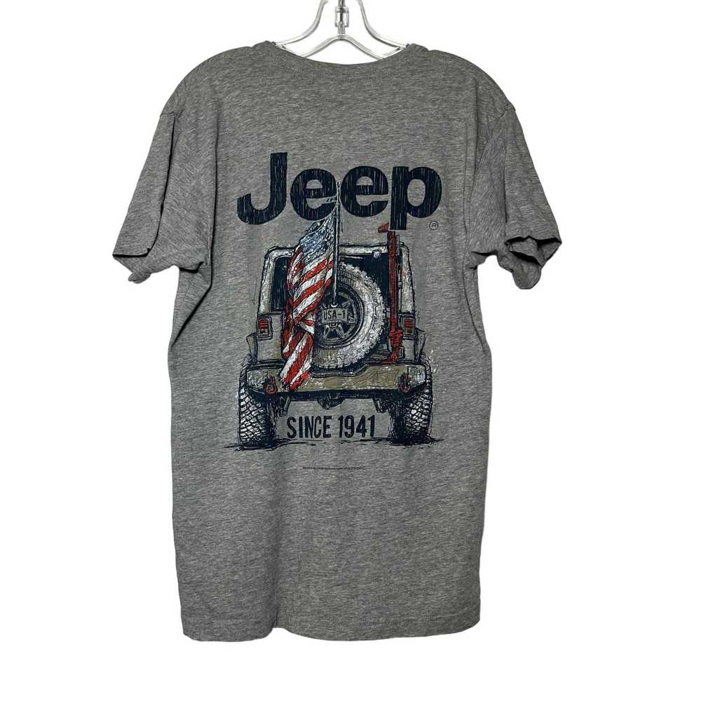 The Unbranded Brand Jedco Gray American Flag Jeep… - image 1