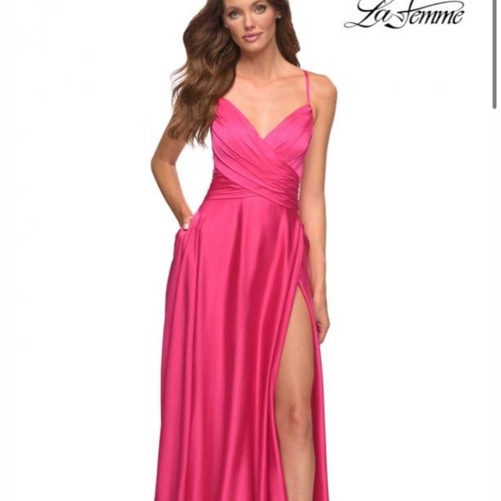 La Femme 30616 Lace Up Back Gown 4 - image 1