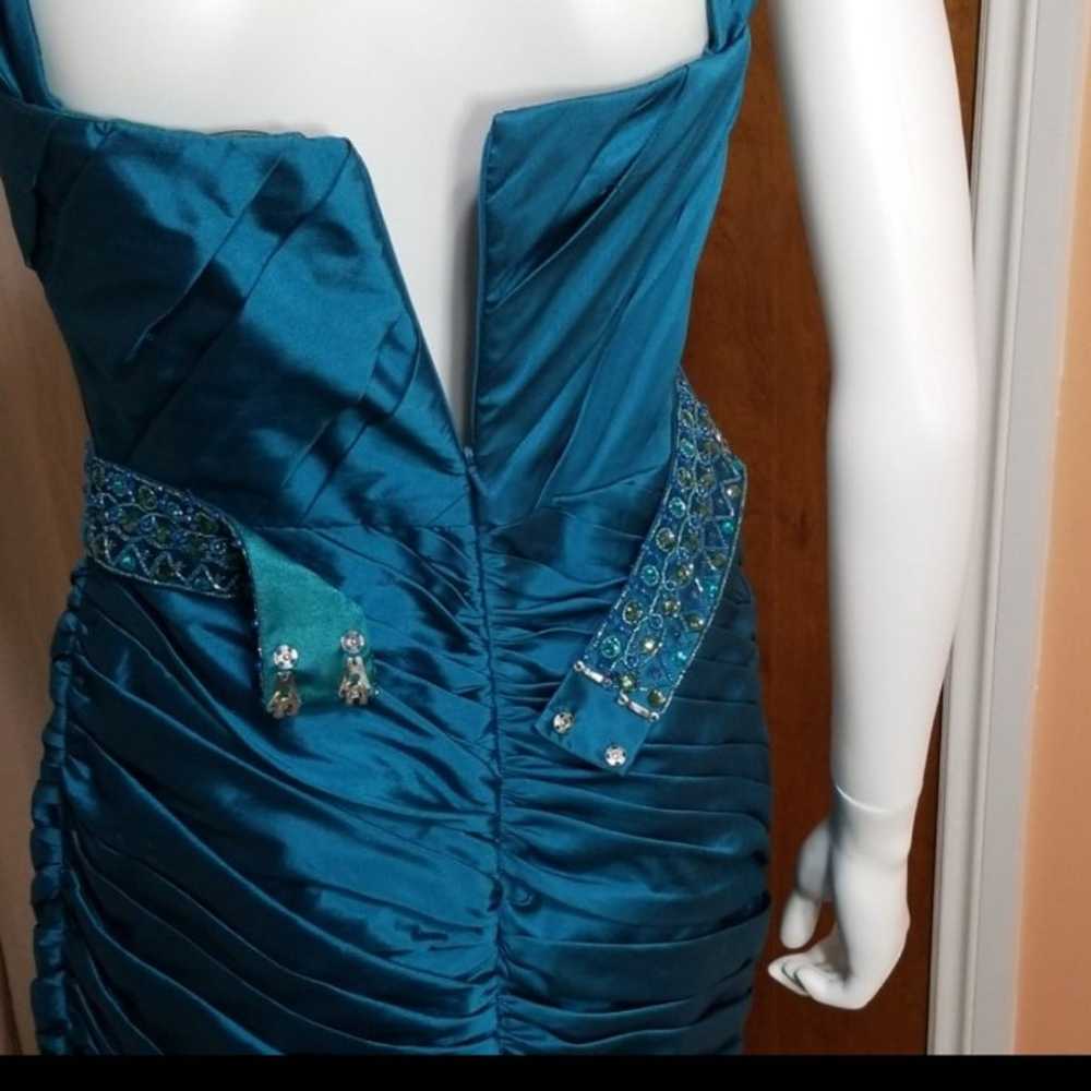 VM Collection Teal 2 Piece Social Event Dress - image 4