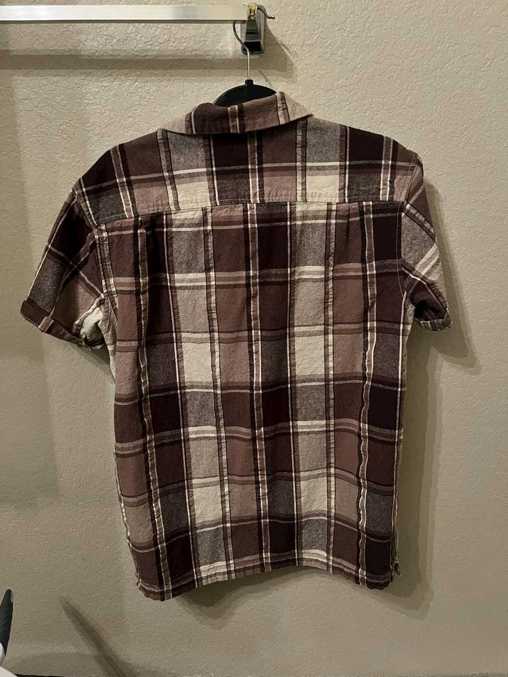 Pacsun Brown/Tan Short Sleeve Button Up - image 4