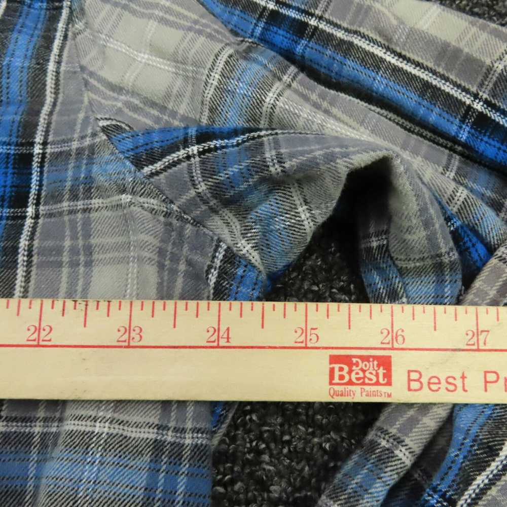 Wrangler Wrangler Shirt Adult XL Blue & Gray Plai… - image 3