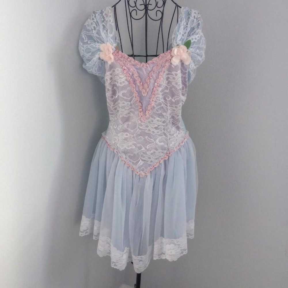 Vintage Barbie Swan Lake Coquette Dress - image 1