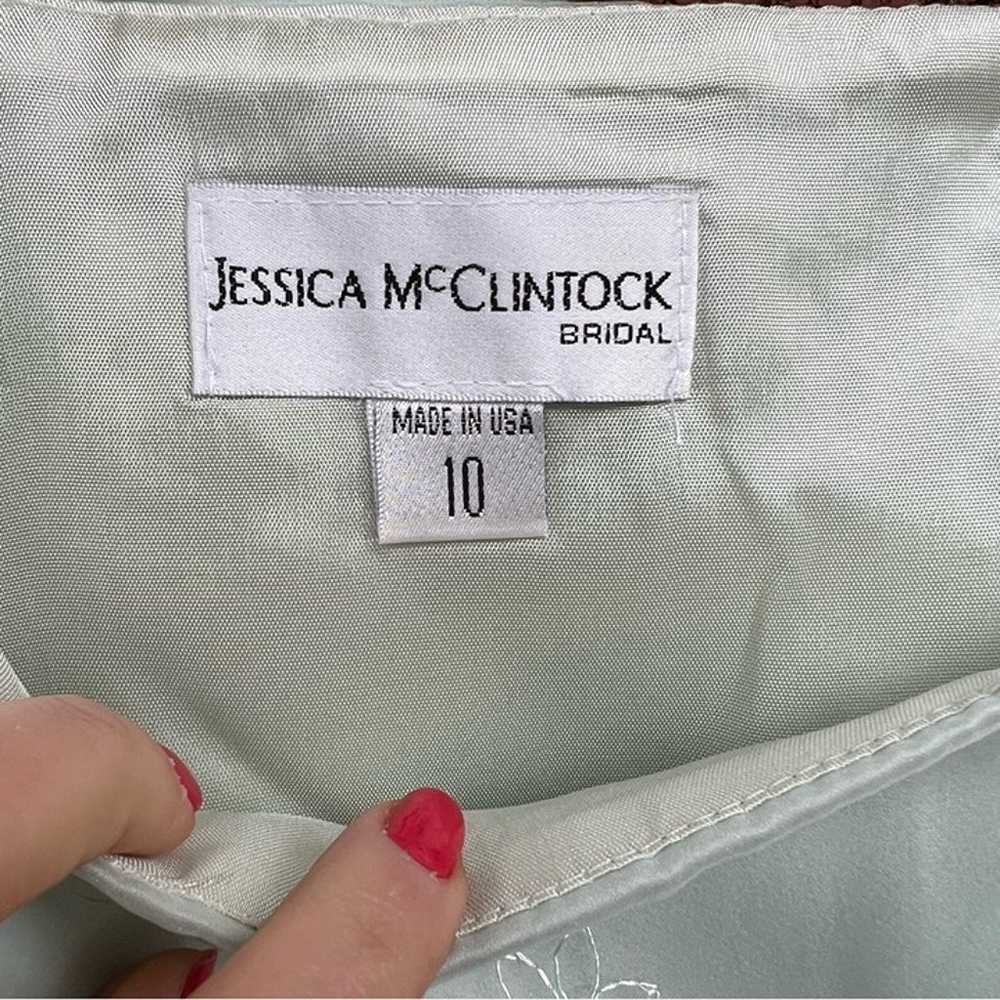 Jessica McClintock Bridal Light Green Floral Mesh… - image 4