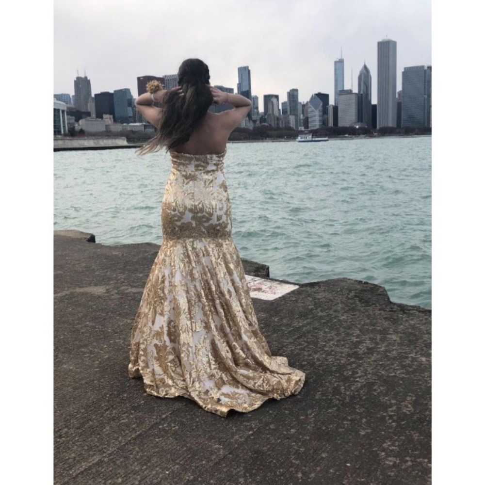 Gold and White Prom Dress - image 1