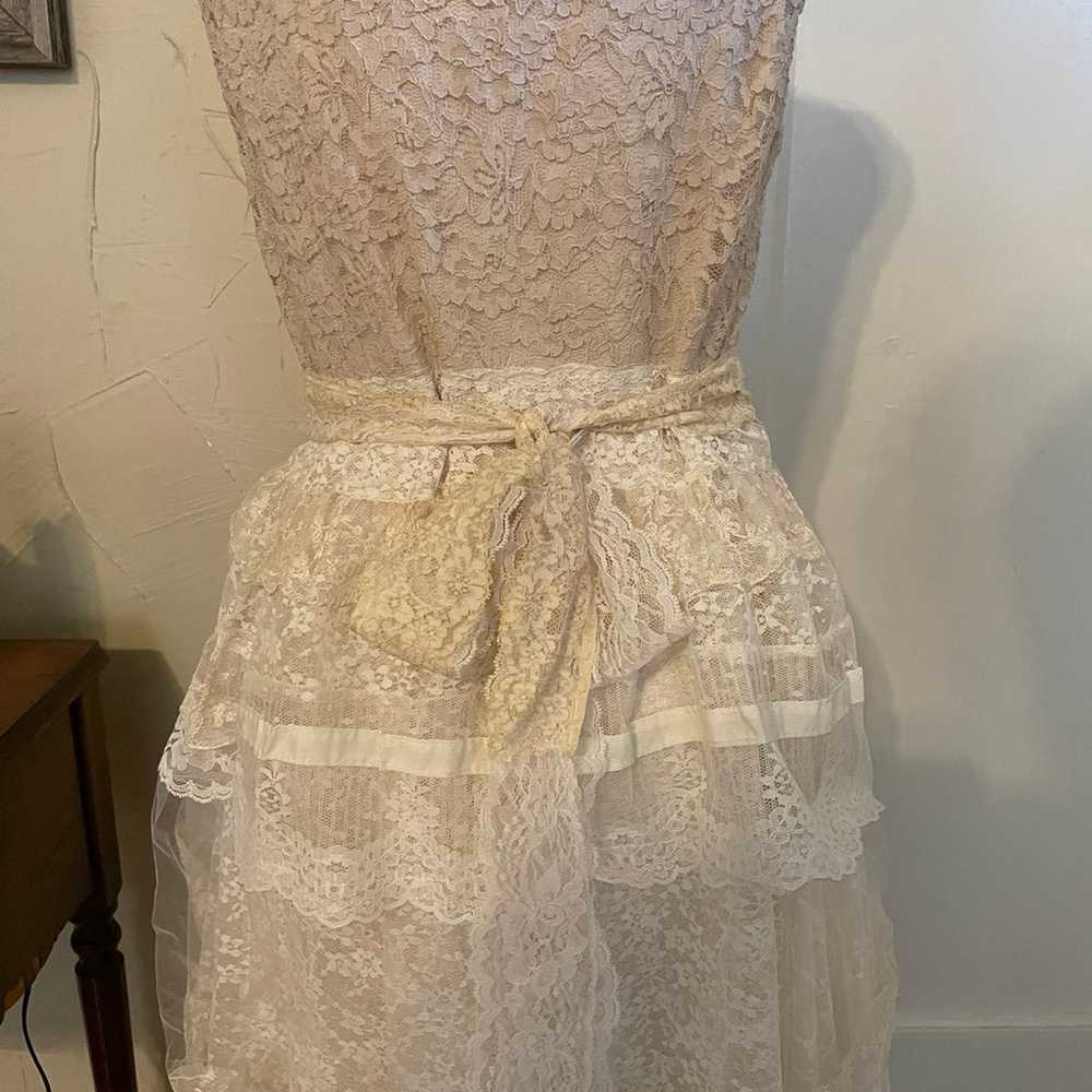 Wedding dress handmade from vintage lace - image 7