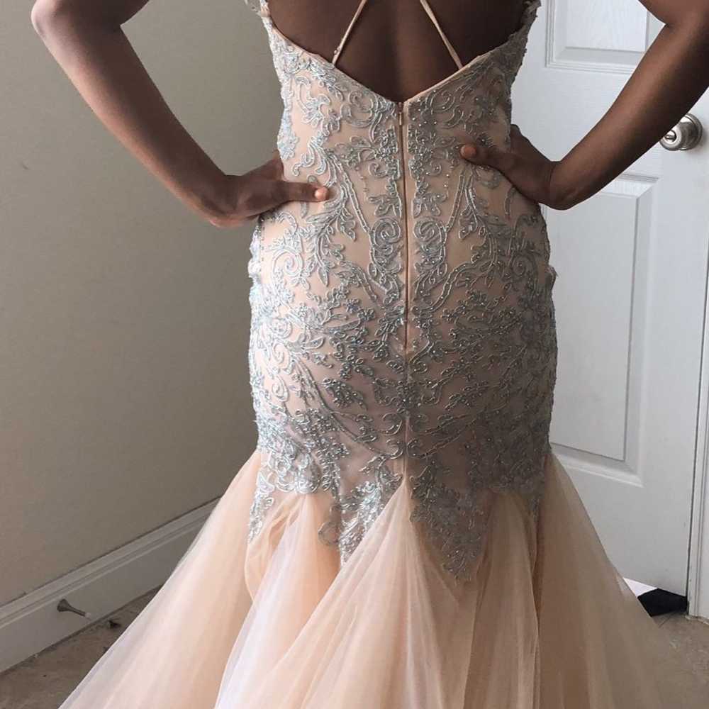 Pretty Silver and Pink Prom Dress - image 2