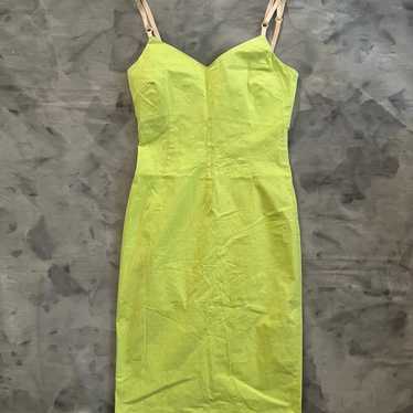 Dolce and Gabbana Lime Green Mini Dress
