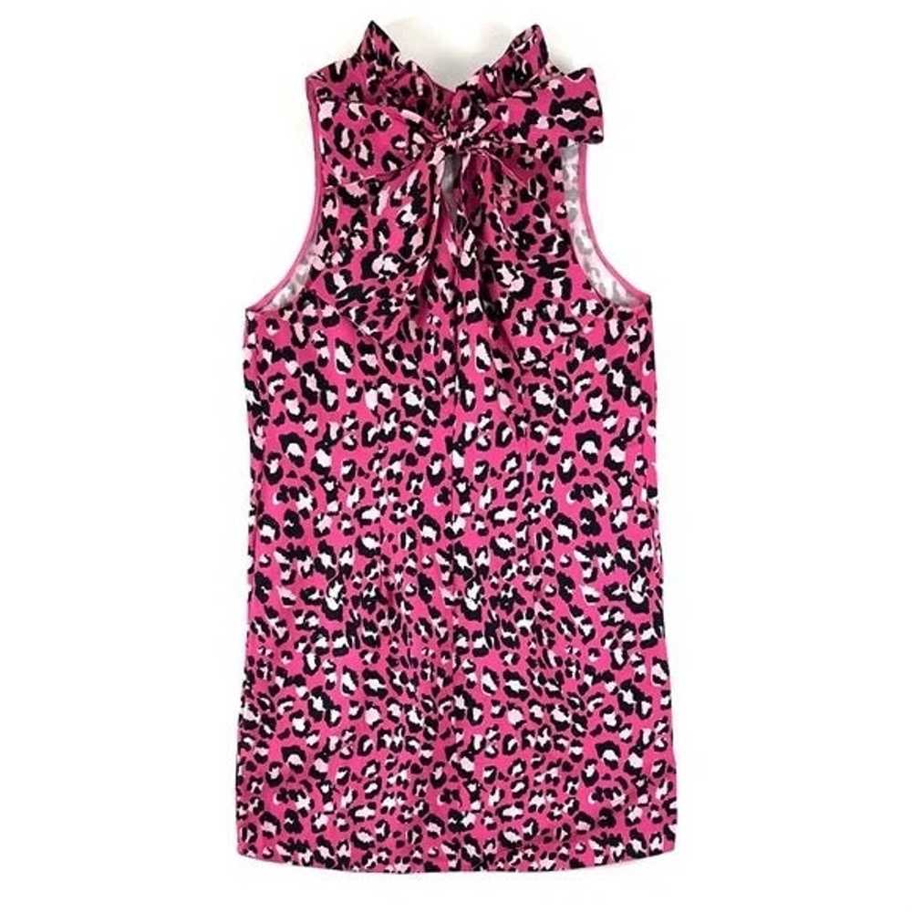 Tyler Boe Stella Linen Hot Pink Animal Print Dress - image 4