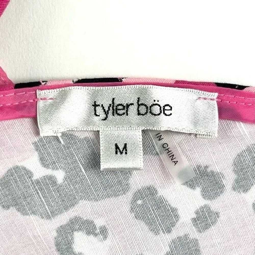 Tyler Boe Stella Linen Hot Pink Animal Print Dress - image 6
