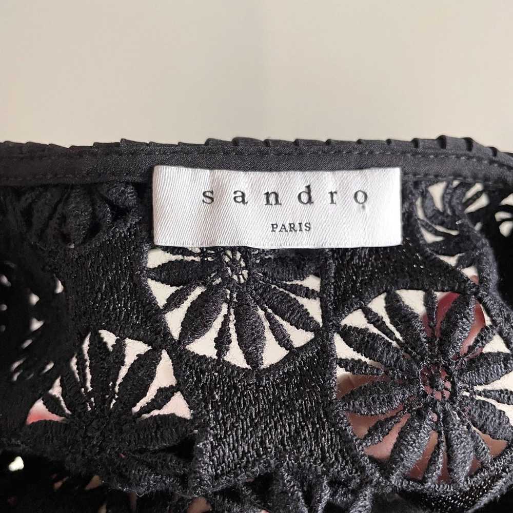 Sandro Paris Felia Crocheted Lace Mini Dress Blac… - image 6