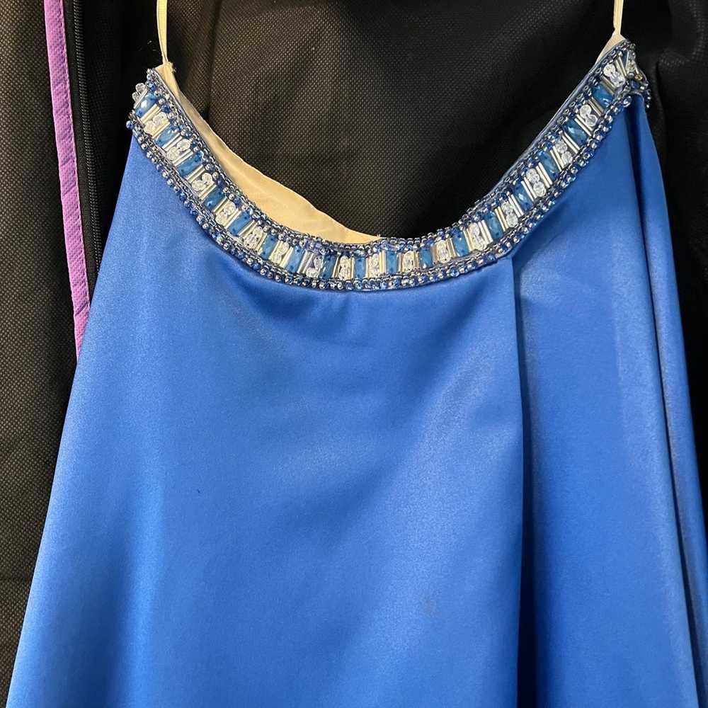 Royal blue prom dress - image 4