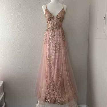 Sparkly chiffon princess evening gown - image 1