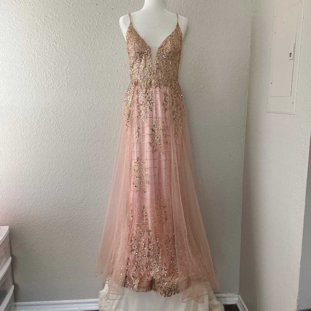 Sparkly chiffon princess evening gown - image 3