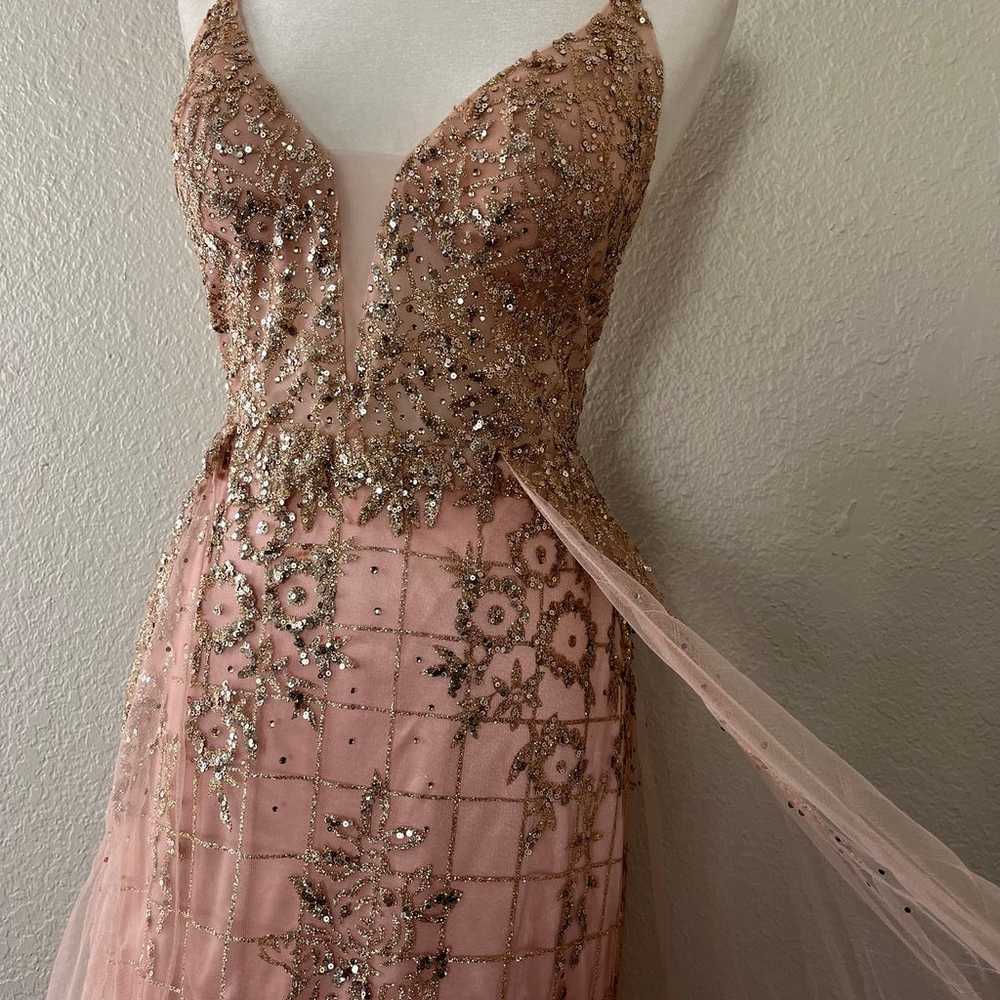 Sparkly chiffon princess evening gown - image 4