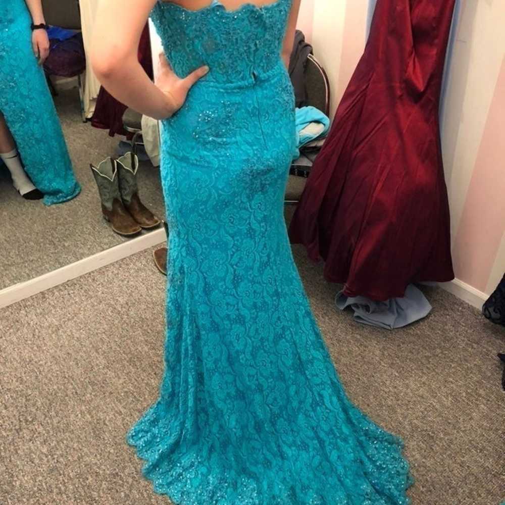 Turquoise Prom Dress - image 2