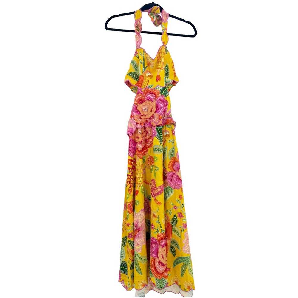 Farm Rio Printed Scalloped Cutout Dress Size XL N… - image 10