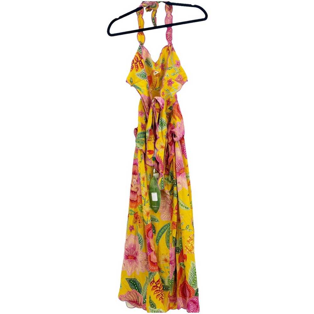 Farm Rio Printed Scalloped Cutout Dress Size XL N… - image 11