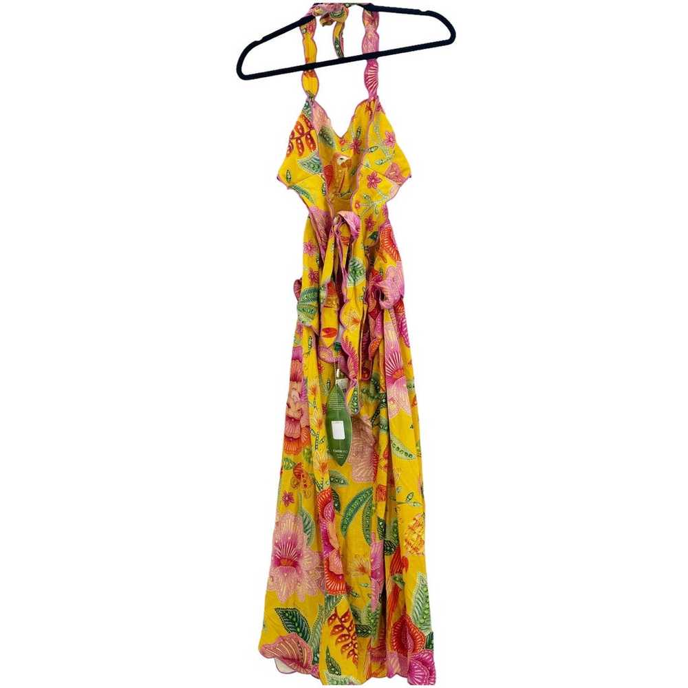 Farm Rio Printed Scalloped Cutout Dress Size XL N… - image 9