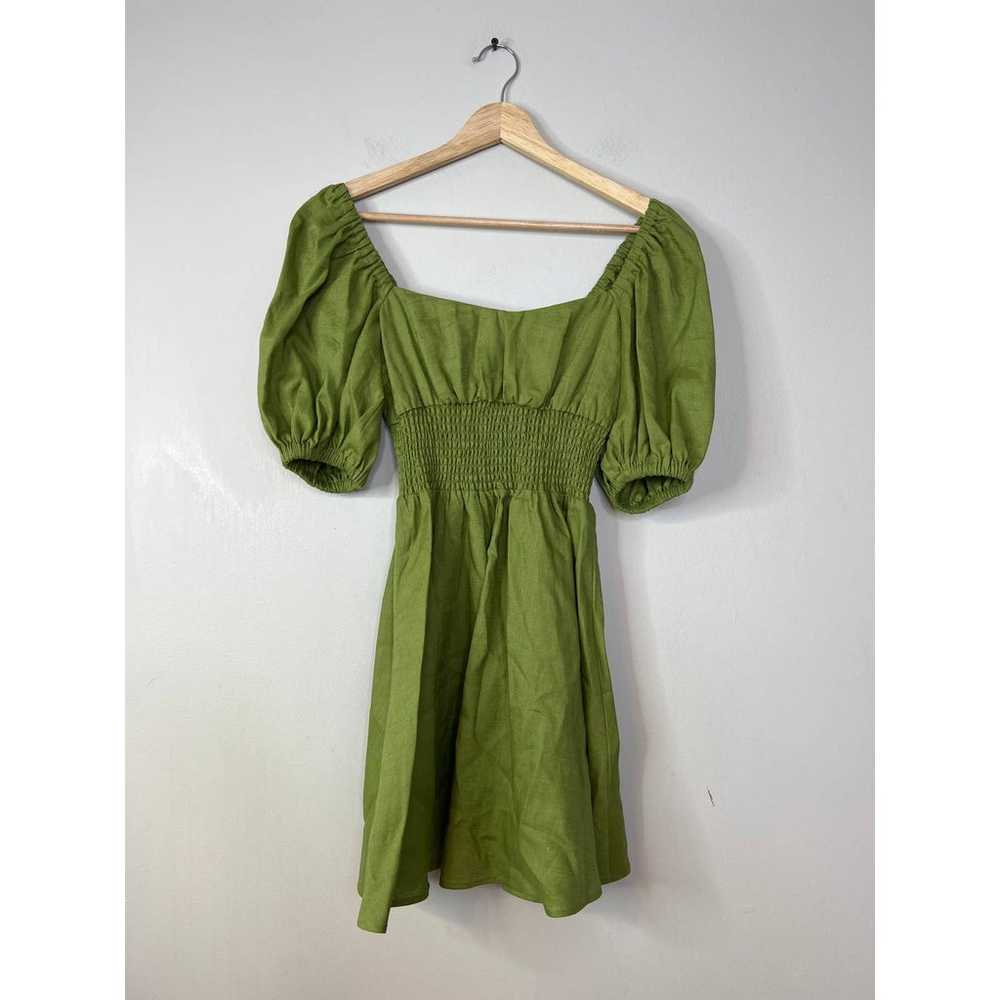Peony Smocked Puff Sleeves Mini Dress Women's Oli… - image 2