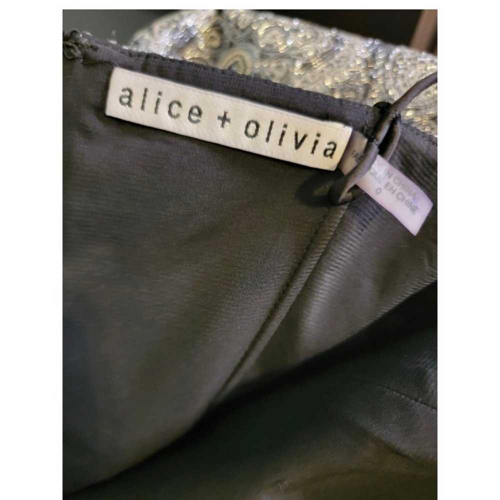 ALICE AND OLIVIA MINI DRESS SIZE 0. BLACK /GRAY W… - image 9