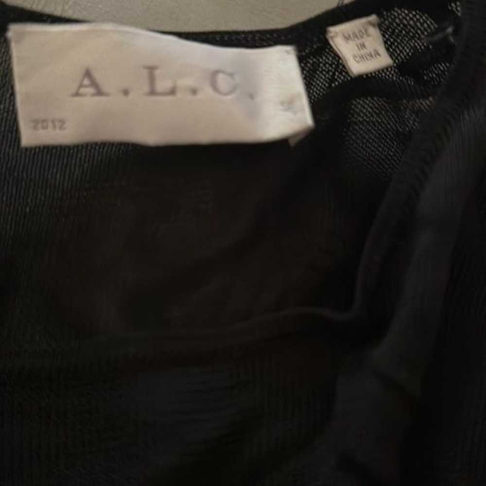 ALC Sheer Black Cocktail Dress - image 4