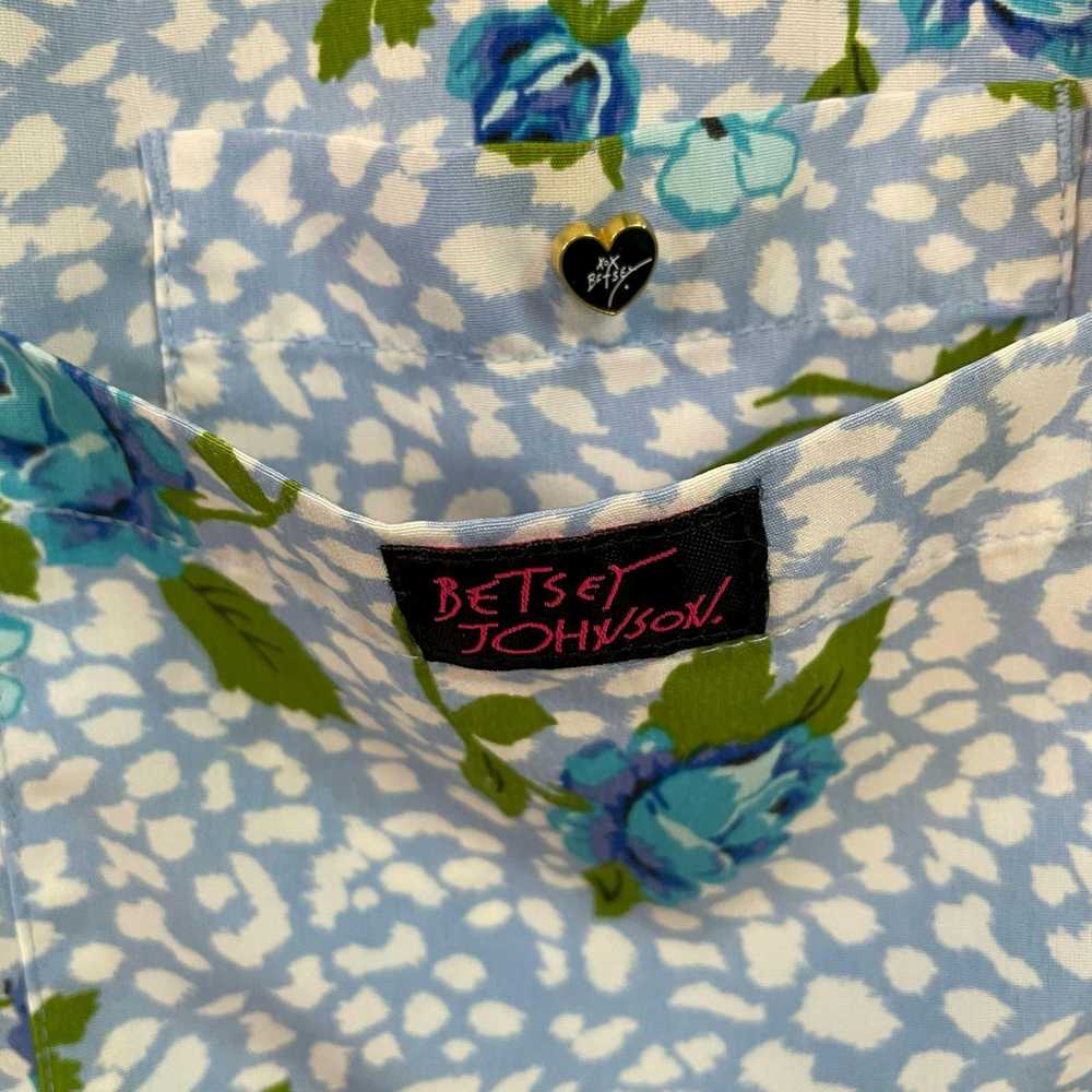 Betsey Johnson Betsey Johnson Scrub Top XS Leopar… - image 2