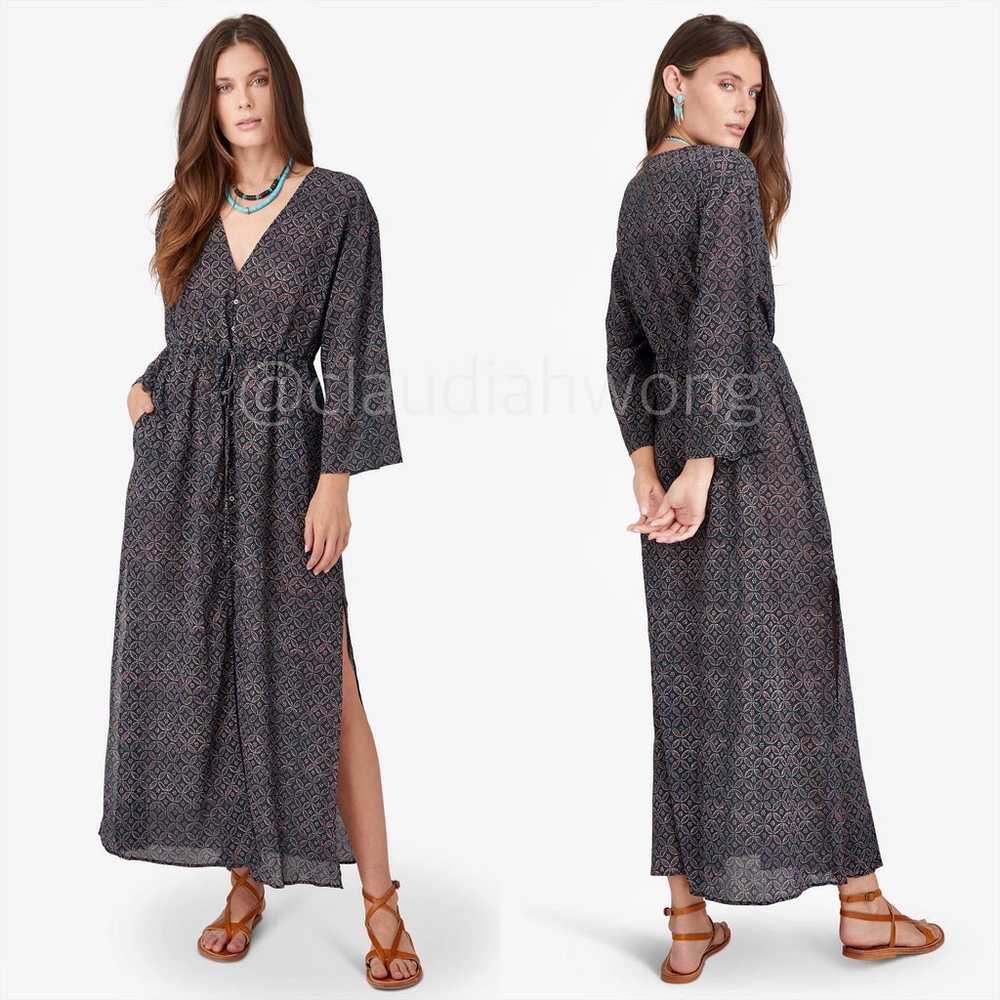 XIRENA Mykah Printed Long Sleeve Maxi Dress in Bl… - image 1