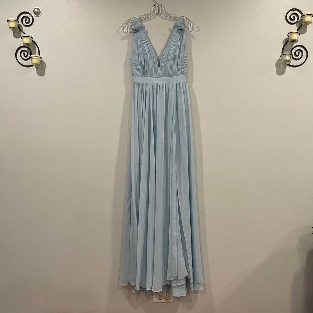 Mac Duggal 55321 Blue Chiffon Gown 0 - image 2