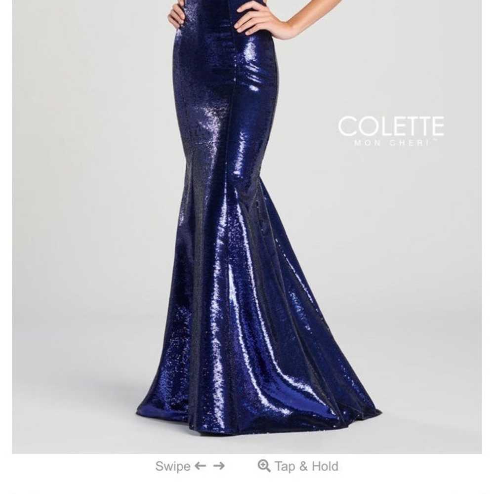 Colette by Mon Cheri blue dress - image 11