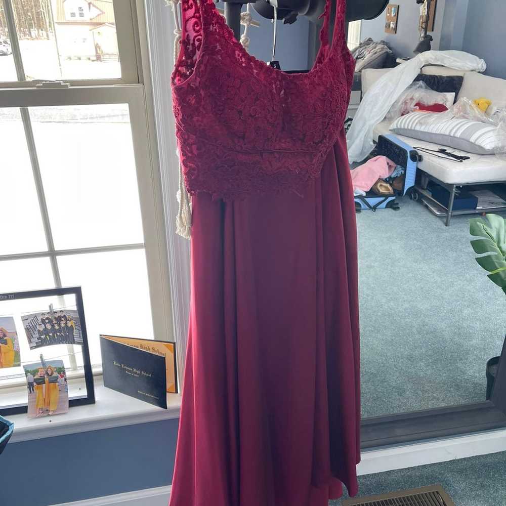 red Sherri Hill prom dress - image 3