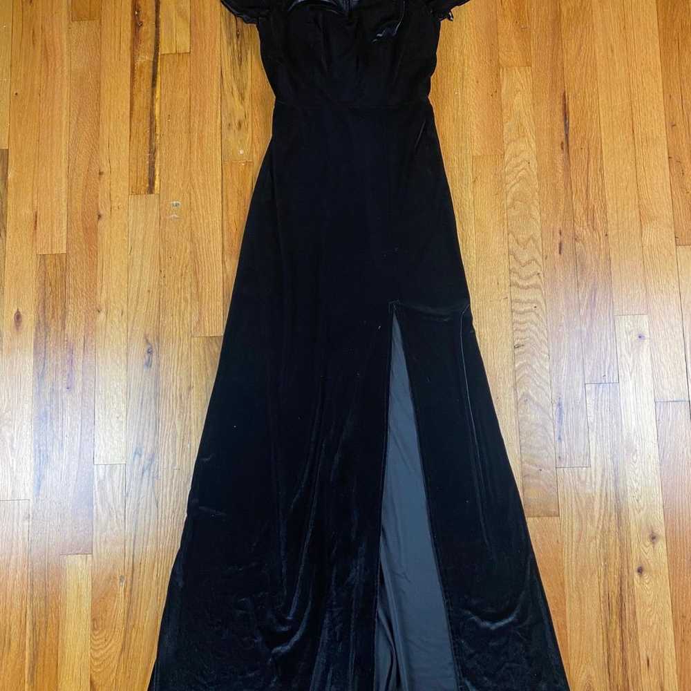 B. Smart Vintage Velvet Gown Size 5/6 High Slip - image 3
