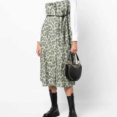 sacai layered leopard-print dress lagenlook dress