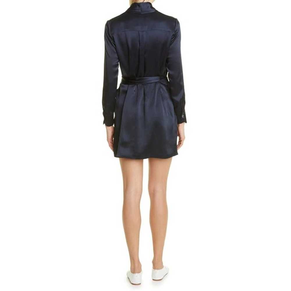 TWP Amanda navy Silk wrap Dress Size S - image 2