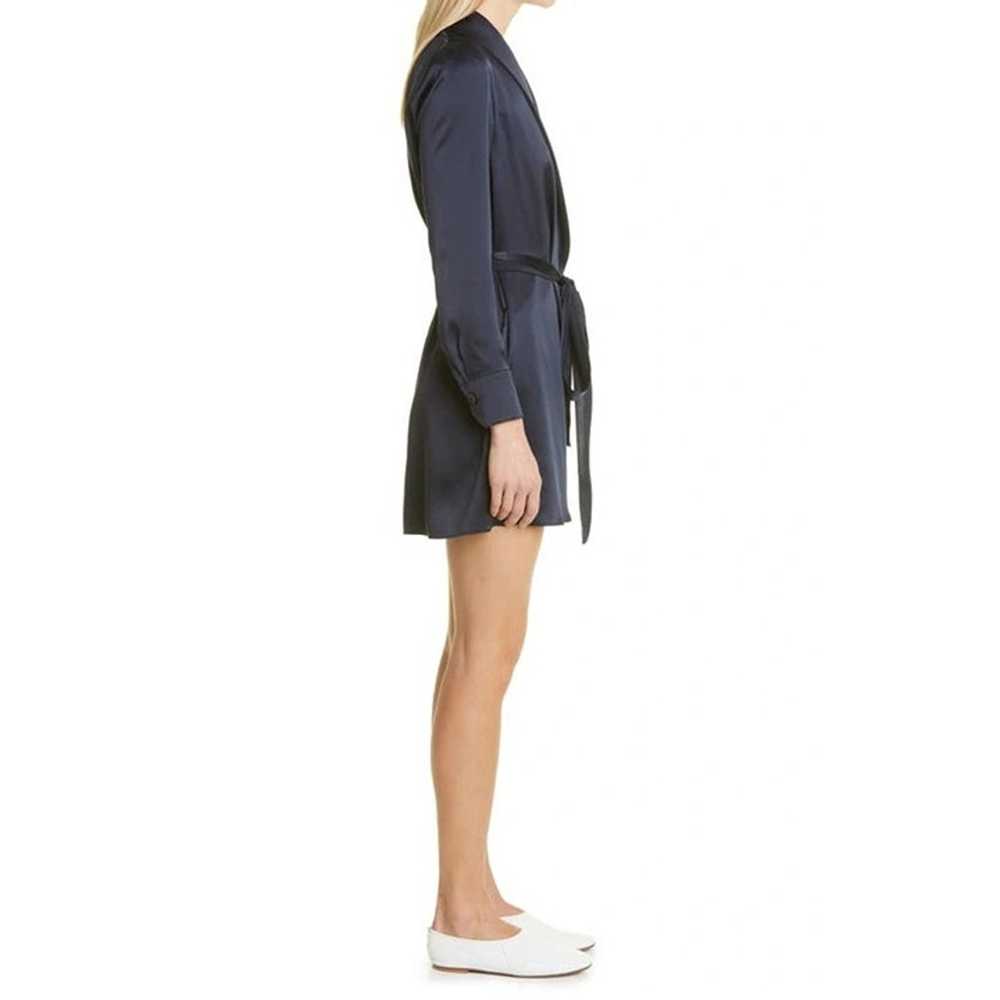 TWP Amanda navy Silk wrap Dress Size S - image 3