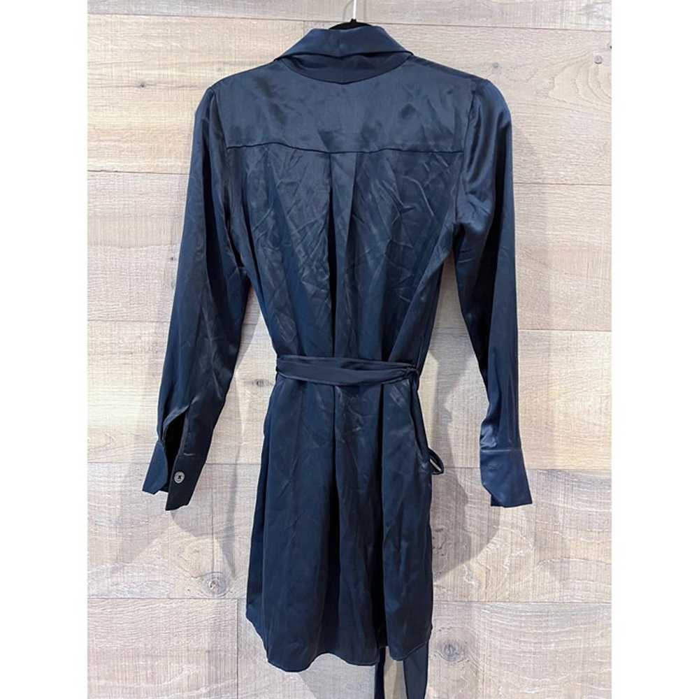 TWP Amanda navy Silk wrap Dress Size S - image 7