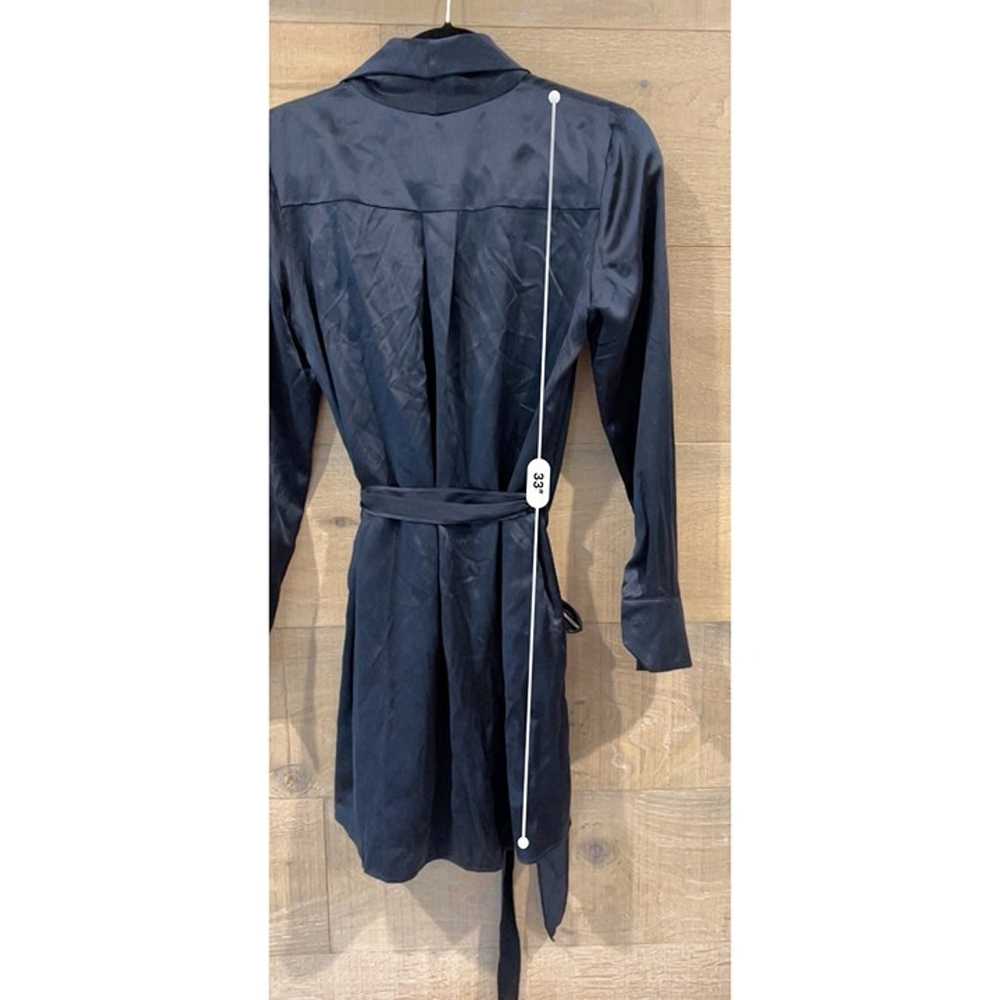 TWP Amanda navy Silk wrap Dress Size S - image 8