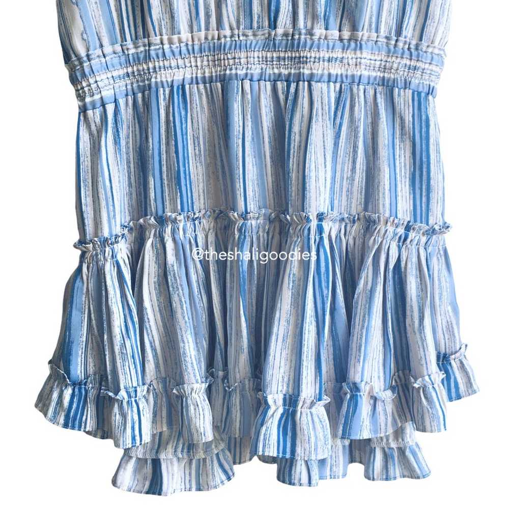 MISA LOS ANGELES Carlota Dress Blue White Striped… - image 7