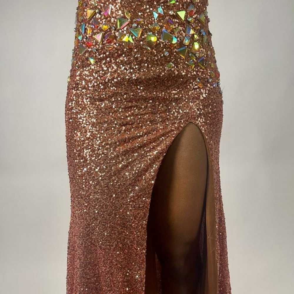 Rose Gold Sequin Dress - image 4